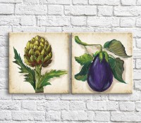 Картина ArtPoster Vegetables oil on a Beige background (3478752)