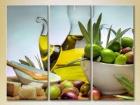 Pictură Magic Color Triptych Olives and Olive Oil (2698684)