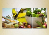 Pictură Magic Color Triptych Olives and Olive Oil (2698685)