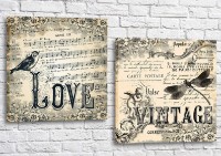 Картина ArtPoster Vintage bird and dragonfly with angel (3453084)