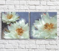 Картина ArtPoster White water lilies on the water, oil, diptych (3467738)