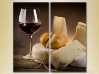 Pictură ArtPoster Wine and cheese (2602726)