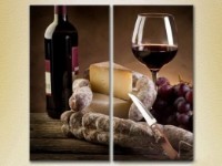 Картина ArtPoster Wine/cheese and grapes (2602671)