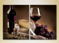Картина ArtPoster Wine/cheese and grapes 01 (2602729)