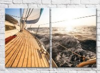 Картина ArtPoster Yacht on the water view from the deck (3453820)