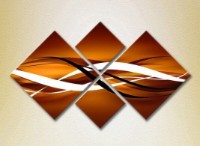 Картина Rainbow Abstract polyptych brown yellow (2230318)