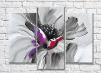 Pictură Rainbow Black and White poppy, acrylic (3448928)