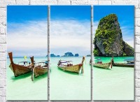 Pictură Rainbow Boats stand on the French Riviera (3469149)