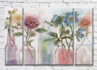 Pictură Rainbow Bottled Flowers (3572571)