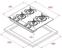 Plită incorporabilă cu gaz Teka GBC 64000 imaginea #2 — magazin online Desire.md
