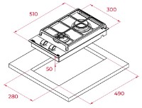 Plită incorporabilă cu gaz Teka GZC 32300 imaginea #4 — magazin online Desire.md