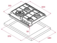 Газовая панель Teka GZC 64321 White фото №3 — интернет-магазин Desire.md