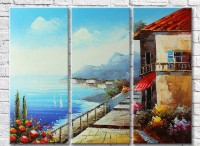 Картина Rainbow Cabin by the sea with tiled roof (3485186)