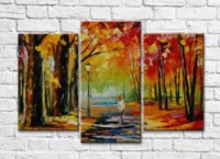 Pictură Rainbow Girl in the autumn park (35110177)