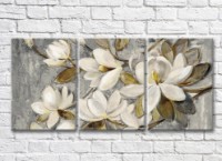 Pictură Rainbow Large white magnolia flowers (3572578)