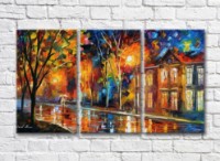 Pictură Rainbow Lonely Passer On A Rainy Day (35110184)