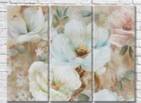 Pictură Rainbow Magnolias on a beige background (3572513)