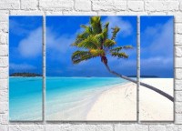 Pictură Rainbow Palm tree on the background of the Cote d Azur (3469168)