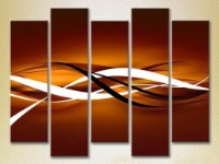 Картина Rainbow Polyptych Abstract brown yellow 09 (2231667)