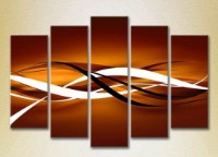 Pictură Rainbow Polyptych Abstract brown yellow 11 (2231666)