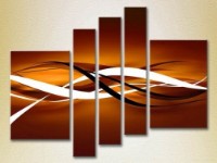 Картина Rainbow Polyptych Abstract brown yellow 14 (2231668)