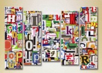 Картина Rainbow Polyptych Abstract letter 11 (2231655)