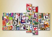 Картина Rainbow Polyptych Abstract letter 14 (2231657)