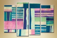 Pictură Rainbow Polyptych Abstraction 192 (1609928)