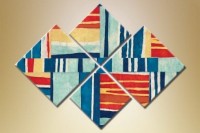 Pictură Rainbow Polyptych Abstraction 194 (1609930)