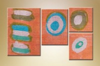 Pictură Rainbow Polyptych Abstraction 200 (1609936)