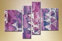 Pictură Rainbow Polyptych Abstraction 215 (1609953)