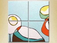 Pictură Rainbow Polyptych Abstraction blue (2230245)