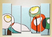 Pictură Rainbow Polyptych Abstraction blue 03 (2231636)