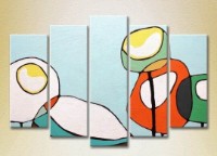 Pictură Rainbow Polyptych Abstraction blue 04 (2231634)