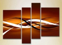 Pictură Rainbow Polyptych Abstraction brown yellow 04 (2230290)