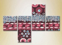 Картина Rainbow Polyptych Abstraction burgundy blue 07 (2230279)