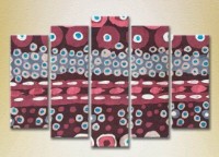 Картина Rainbow Polyptych Abstraction burgundy blue 10 (2231628)