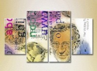 Pictură Rainbow Polyptych Abstraction from faces (2230273)