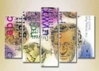 Pictură Rainbow Polyptych Abstraction from faces 05 (2231662)