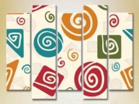 Картина Rainbow Polyptych Abstraction Geometric Shapes 07 (2231747)