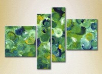 Pictură Rainbow Polyptych Abstraction green blue 01 (2230263)