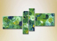 Pictură Rainbow Polyptych Abstraction green blue 09 (2230265)