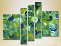 Картина Rainbow Polyptych Abstraction green blue 10 (2231649)