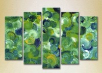Картина Rainbow Polyptych Abstraction green blue 13 (2231652)
