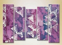 Pictură Rainbow Polyptych Abstraction lilac violet 12 (2231705)