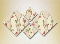 Картина Rainbow Polyptych Abstraction pattern red green (2230505)