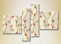 Картина Rainbow Polyptych Abstraction pattern red green 03 (2230508)