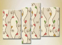 Картина Rainbow Polyptych Abstraction pattern red green 04 (2230509)