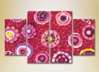 Pictură Rainbow Polyptych Abstraction pink yellow 05 (2230304)