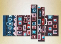 Pictură Rainbow Polyptych Abstraction violet blue 12 (2231708)